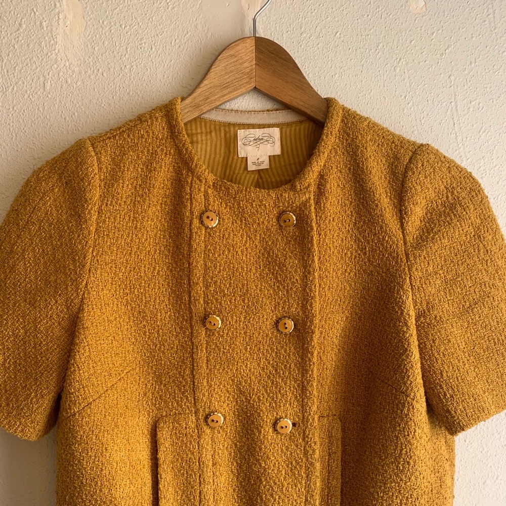 Mustard yellow tweed jacket